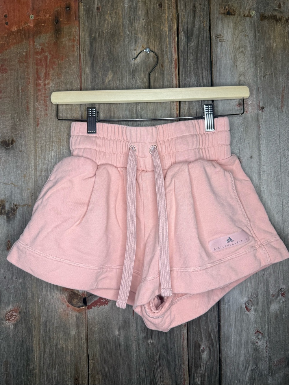 Adidas by Stella McCartney French Terry Ballet Pink Skirted Drawstring Shorts XS